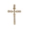 14K Yellow Gold Diamond  Cross Pendant