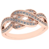 0.26 Ctw VS/SI1 Diamond 14K Rose Gold Ring