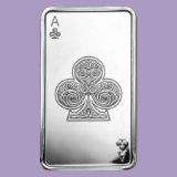 10 oz Silver Bar - Ace of Clubs