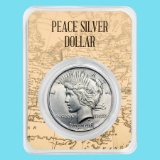 1922-1935 Peace Silver Dollar Eagle Map Card BU (Random Year)