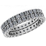 3.44 Ctw SI2/I1 Diamond 14K White Gold Band Ring