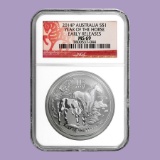 2014 Australia 1 oz Silver Lunar Horse MS-69 NGC (ER)