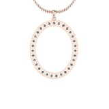 0.62 Ctw VS/SI1 Diamond 14K Rose Gold Necklace