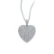 14K White Gold Art Deco Heart Diamond Pendant (.52 carat)