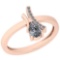 0.56 Ctw Diamond I2/I3 14K Rose Gold Vintage Style Ring