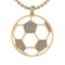 1.02 Ctw SI2/I1 Diamond 14K Yellow Gold Football Pendant