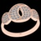 0.43 Ctw I2/I3 Diamond 10K Rose Gold Entertiy Ring