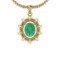 2.00 Ctw Emerald 14K Yellow Gold Necklace