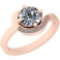 1.31 Ctw Diamond I2/I3 14K Rose Gold Vintage Style Ring
