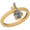 0.56 Ctw Diamond I2/I3 14K Yellow Gold Vintage Style Ring