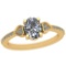 0.70 Ctw Diamond I2/I3 14K Yellow Gold Vintage Style Ring