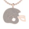 2.35 Ctw SI2/I1 Diamond 14K Rose Gold Cap Pendant