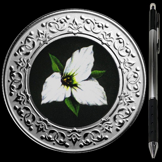 Collectible Floral Emblems - Ontario: White Trillium 2020 RCM 1/4 oz Ag