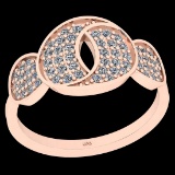 0.43 Ctw I2/I3 Diamond 10K Rose Gold Entertiy Ring