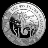 2018 Samoa 1 oz Silver Seahorse Uncirculated