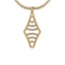 0.12 Ctw Diamond I2/I3 14K Yellow Gold Vintage Style Pendant
