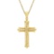 14K Yellow Gold Diamond Cross Pendant