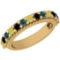 0.96 Ctw I2/I3 Multi Treated Fancy yellow,Blue,Black diamond 14K Yellow Gold Filigree Style Band Rin