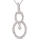 14K White Gold Dashing Diamonds Pendant