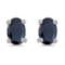 14k White Gold Oval Sapphire Earrings 0.78 CTW