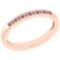 0.18 Ctw SI2/I1 Pink Tourmaline And Diamond 14K Rose Gold Band Ring