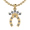 0.27 Ctw SI2/I1 Diamond 14K Yellow Gold Men's Pendant