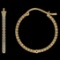 1.18 Ctw SI2/I1 Diamond 14K Yellow Gold Hoop Earrings