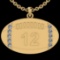 0.35 Ctw SI2/I1 Diamond 14K Yellow Gold Football Rugby Pendant