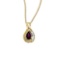 14k Yellow Gold Pear Ruby and Diamond Pendant