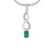 2.74 Ctw VS/SI1 Emerald And Diamond 14K White Gold