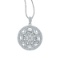 14K White Gold Round Antique Style Diamond Pendant (.66 carat)