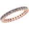 0.94 Ctw VS/SI1 Diamond 14K Rose Gold Band Ring