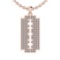 1.15 Ctw SI2/I1 Diamond 14K Rose Gold Men's Pendant