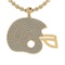 2.35 Ctw SI2/I1 Diamond 14K Yellow Gold Cap Pendant