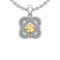1.66 Ctw VS/SI1 Citrine And Diamond 10K White Gold Necklace