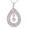 14K White Gold Dashing Diamonds Pendant