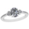 0.70 Ctw Diamond I2/I3 14K White Gold Vintage Style Ring