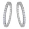 4.94 Ctw 14k White Gold Secure Lock In Out  Hoops