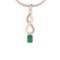2.74 Ctw VS/SI1 Emerald And Diamond 14K Rose Gold