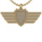 0.75 Ctw SI2/I1 Diamond 14K Yellow Gold Men's Pendant