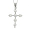 14K White Gold Diamond Cross Pendant 0.85 CTW