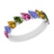 2.50 Ctw I2/I3 Multi Sapphire ,Tanzanite Style Prong Set 10K Yellow Gold Eternity Band Ring