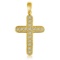 14K Yellow Gold Diamond Cross Pendant