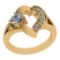 0.71 Ctw VS/SI1 Diamond 14K Yellow Gold Vintage Ring