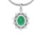 2.00 Ctw Emerald 14K White Gold Necklace