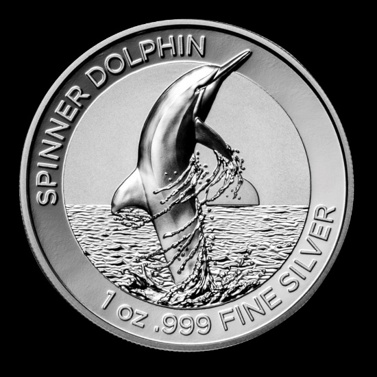 2020 AUS 1 oz Silver Dolphin Proof High Relief w/Box & COA