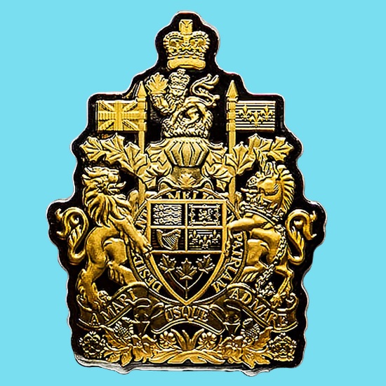 2020 Canada 3 oz Silver $50 Real Shapes: Coat of Arms