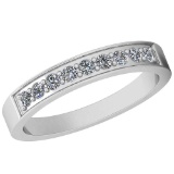 0.25 Ctw Diamond I2/I3 14K White Gold Eternity Band Ring