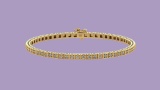 2.50 Ctw VS/SI1 Diamond Tennis Bracelet 14K Yellow Gold Gold