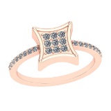 0.25 Ctw VS/SI1 Diamond 14K Rose Gold Eternity Ring